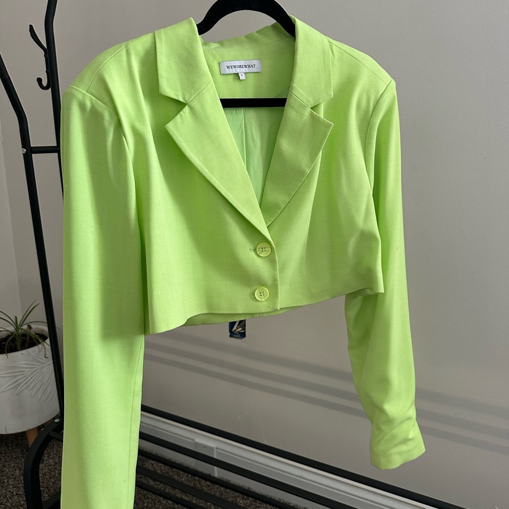 WeWoreWhat Lime Green Blazer